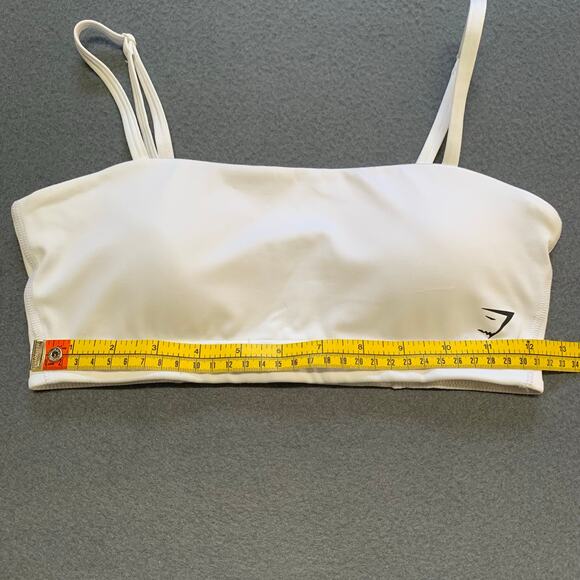 NWOT Gymshark White Bandeau Sports Bra Small B2A6Y - Picture 5 of 6